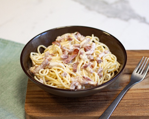 Spaghetti carbonara au Grana Padano