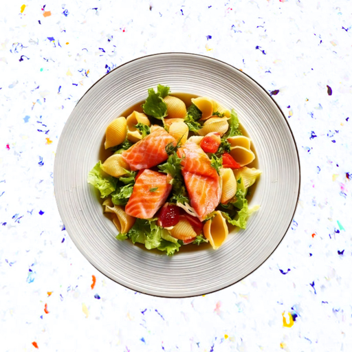 Salade de conchiglie au 2 saumons