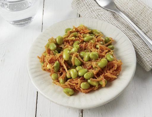 Salade de carottes & edamames orangées