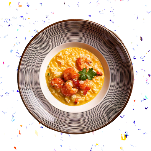 Risotto aux crevettes et sa bisque de homard